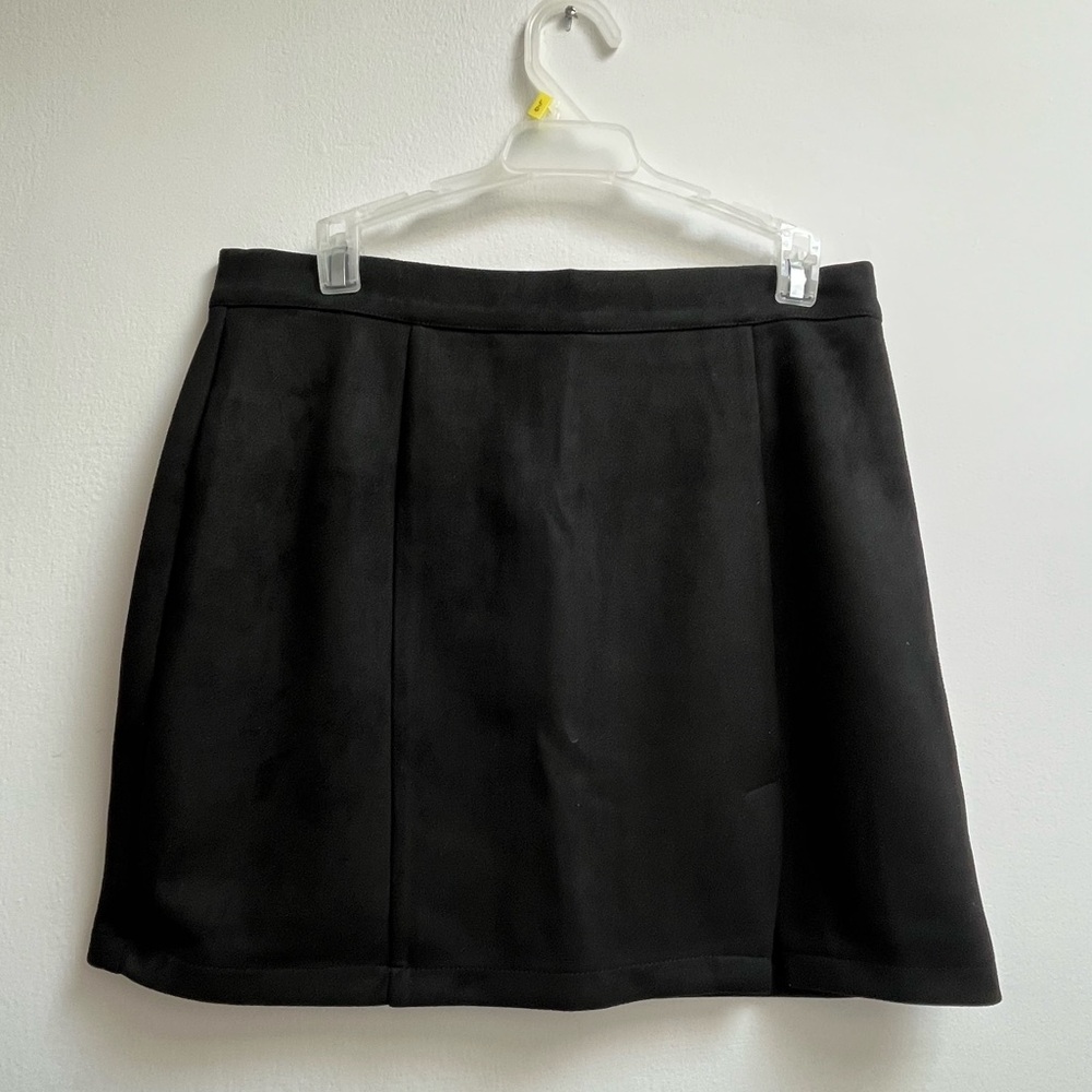 Suede A-Line Mini Skirt